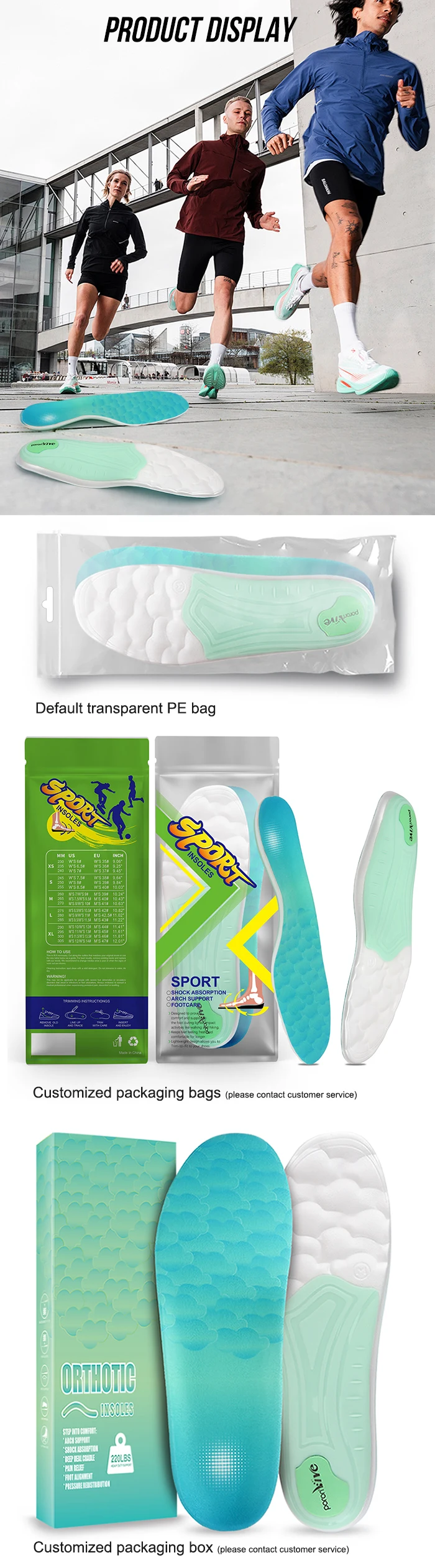 product joghn updated eva foam insole orthotics insoles for basketball shoes super soft high elasticity insole supercritical-47