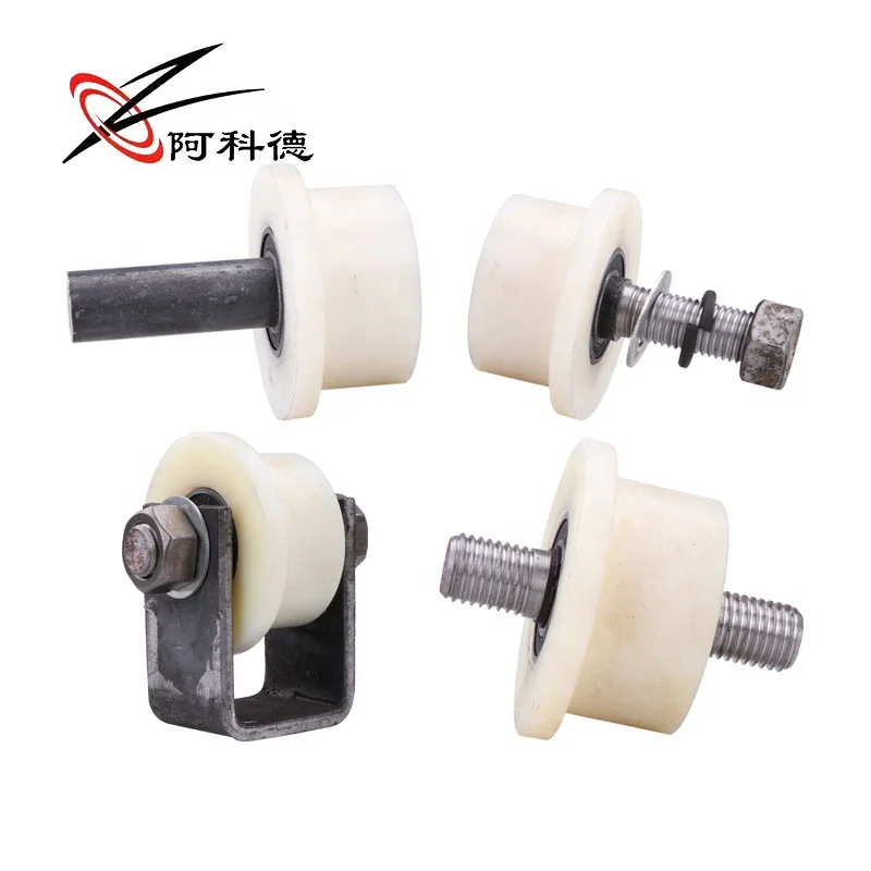 T Type Nylon Slotted Wheel Single Side Wheel Subway Mine Train Track Nylon Pulley