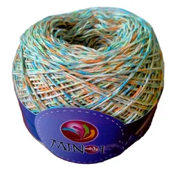 wholesalers hollow fancy  sweater knitting yarn spray dyed round ribbon special textile yarn plastic cone for yarn