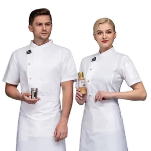 Chef Coat Uniform Made in China Cheap Price Customized  Kitchen Chef Jacket Unisex Chef Uniform