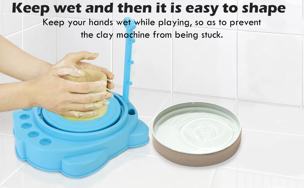 Factory Customized Kids Diy Pottery Wheel Pottery Studio Kit With 2lbs Clay Education Toys Owl