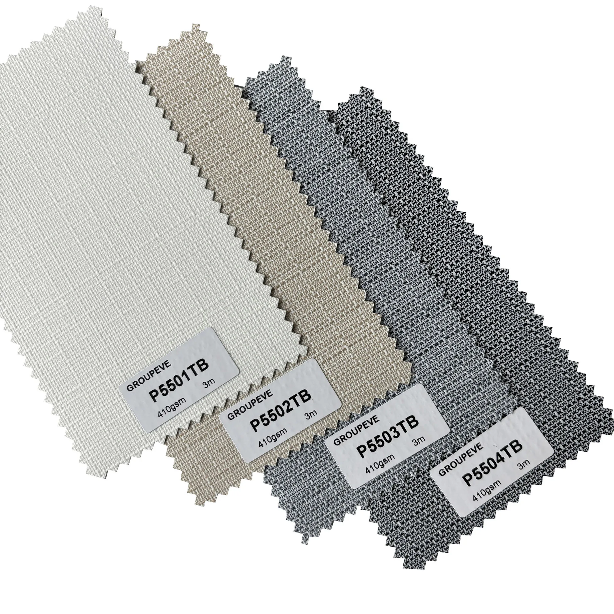 Wholesale White Coating Polyester Roller Blinds Fabric with 410GSM Weight and 3M Width for French Windows