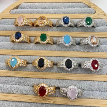 Chinese Gem Manufacturer's New Design Gold Plated Engagement Wedding Ring