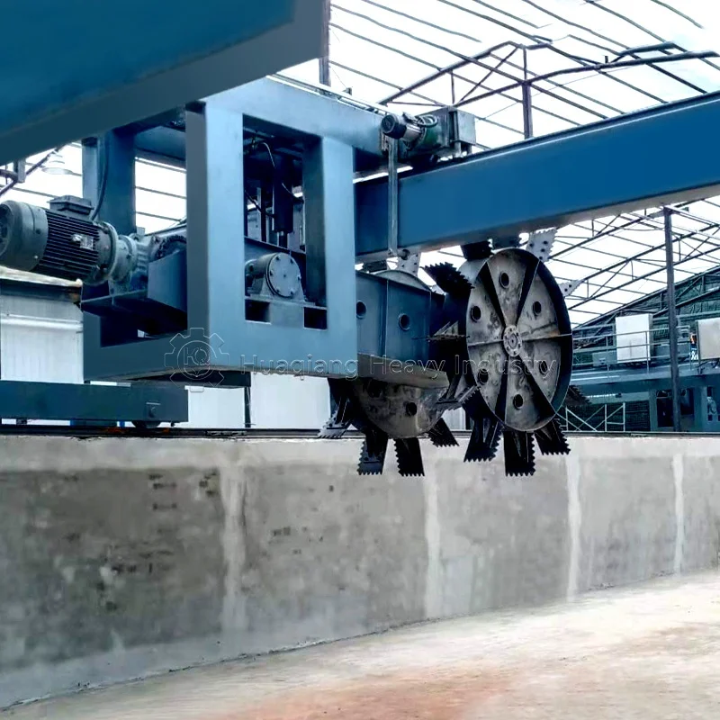 Compost Making Machines Double Wheel Type Compost Turner