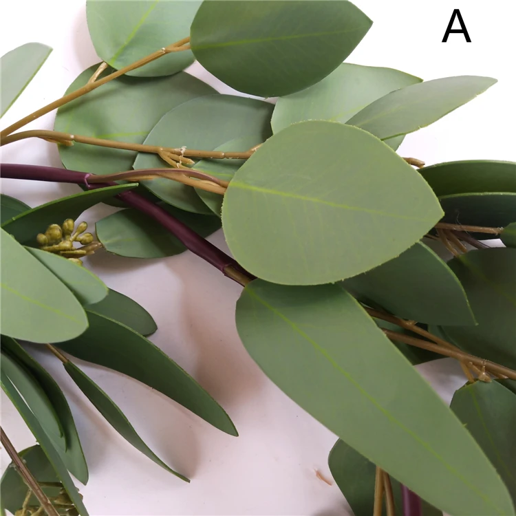 Artificial Leaves Wreath Eucalyptus Greenery Garlands for Home Wedding Decor