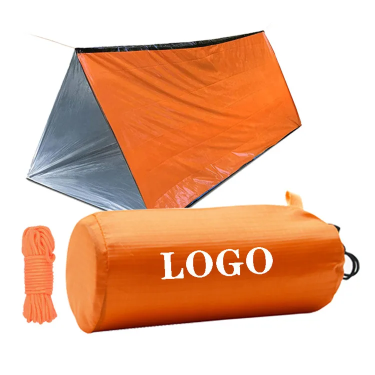 2 Person Survival Emergency Tent With Emergency Sleeping Bag Waterproof Rescue Survival Tent