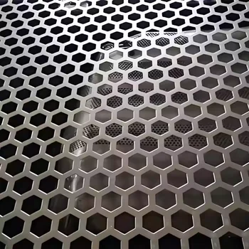 China Factory Supply 1mm 2mm Hole Galvanized Perforated Metal Mesh Aluminum Punching Round Hole Decorative Honeycomb Metal Mesh