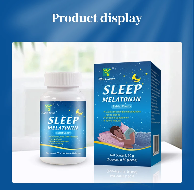 Winstown Sleep Melatonin Tablet Candy Calms The Mind Bedtime Supplement ...