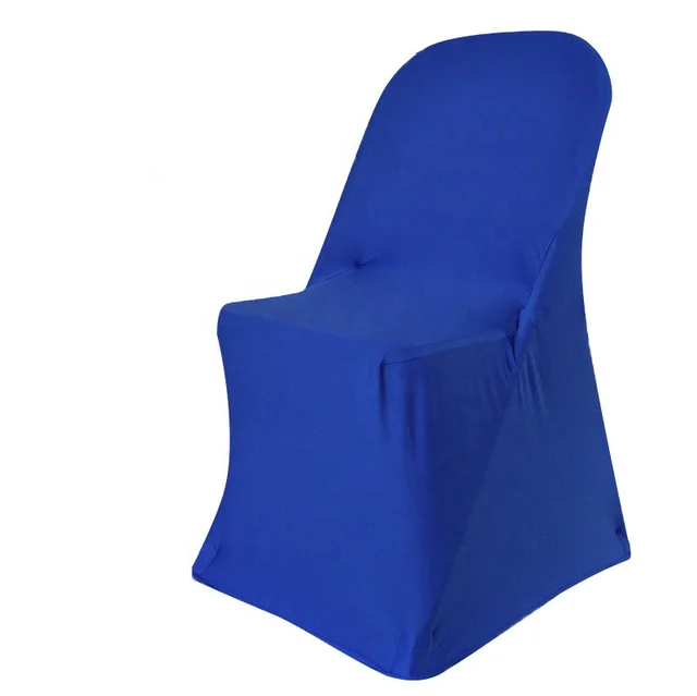 Stretch Spandex Royal Blue Folding Chair Cover for Wedding Party Dining Banquet Events Hotel Restaurant