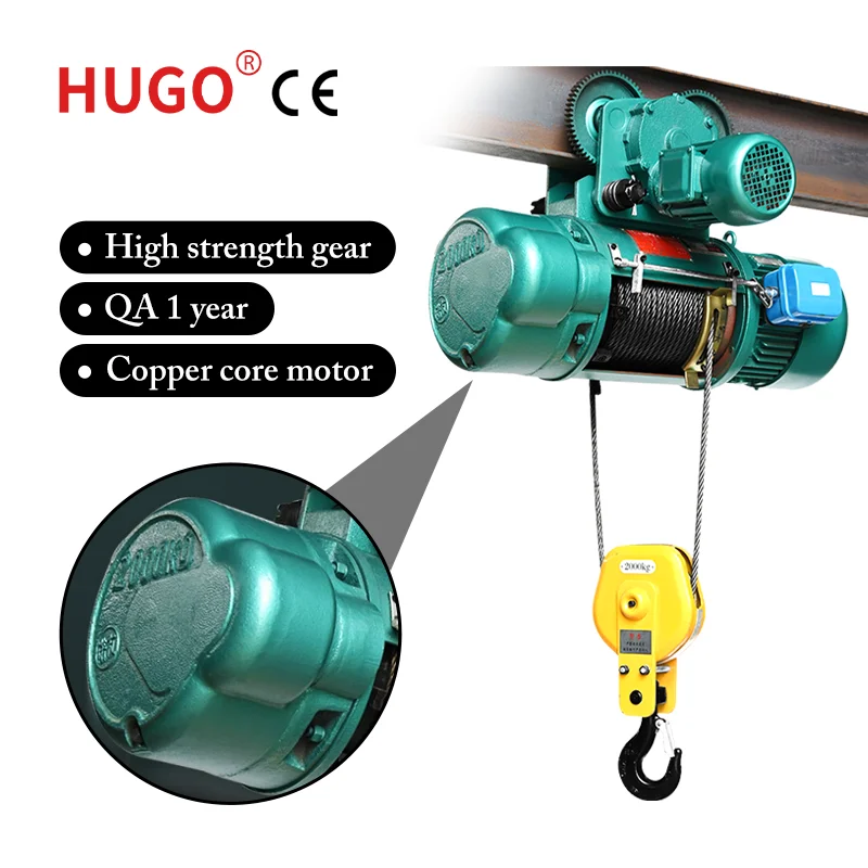 CD1 Model 3 Ton Single Speed Electric Wire Rope Hoist
