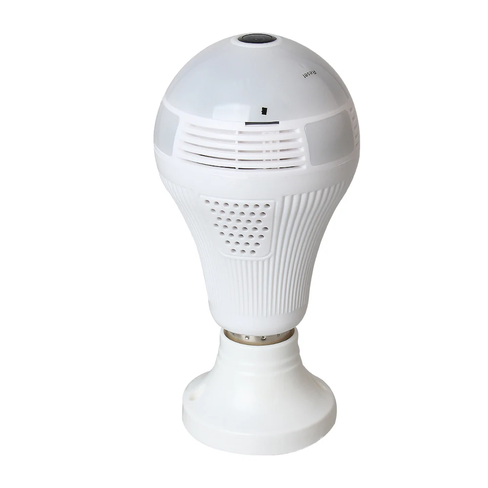Two Year Warranty Two Way Audio Wifi Panoramic Pir Surveillance Light Bulb Security Camera
