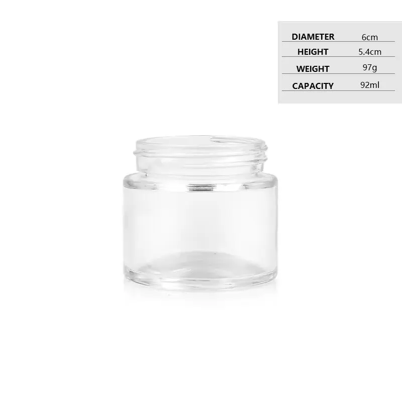 200ml Factory Direct Child Proof Rolling Container Honey Jar Cosmetic Clear Glass Bottles With CR Lid