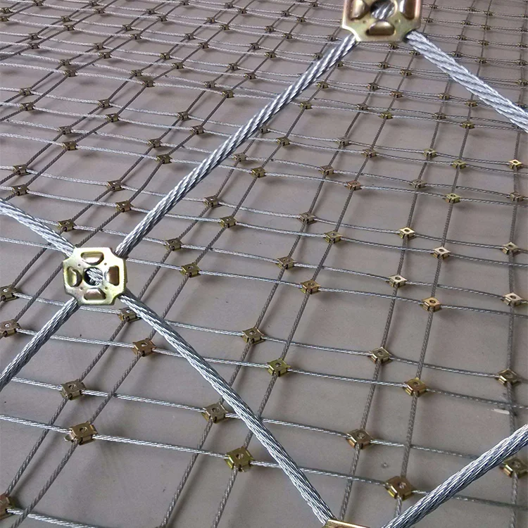 Factory Direct Stainless Steel Wire Rope Net Flexible Preservative Slope Protection with Plain Weave Technique