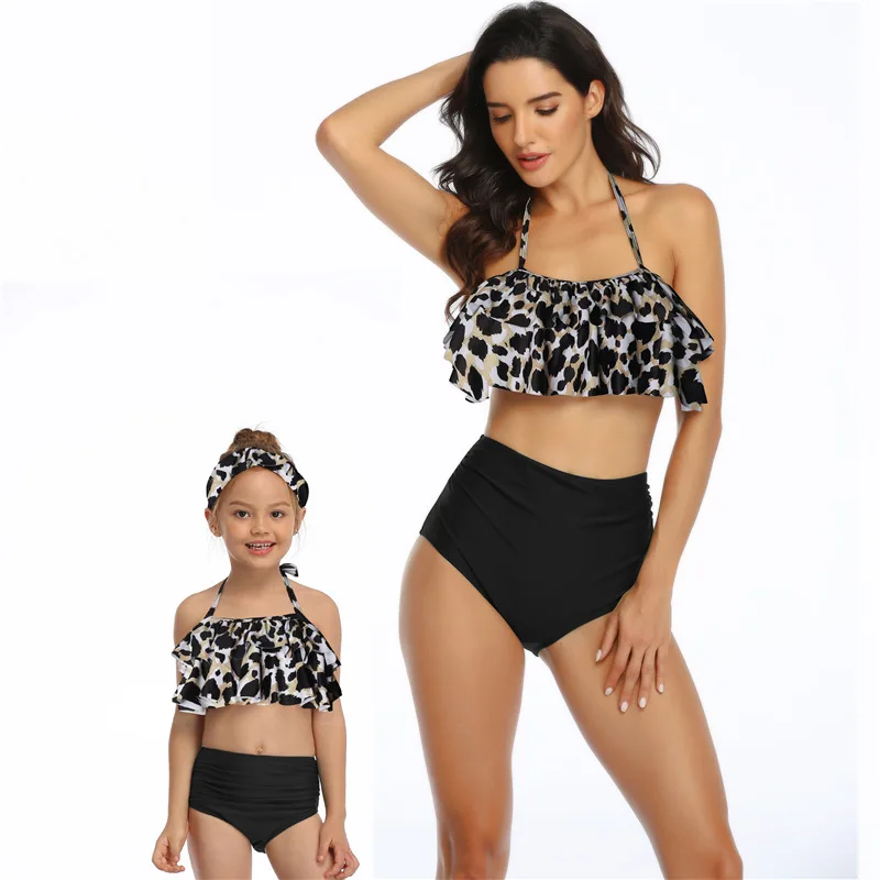mother and child matching swimwear