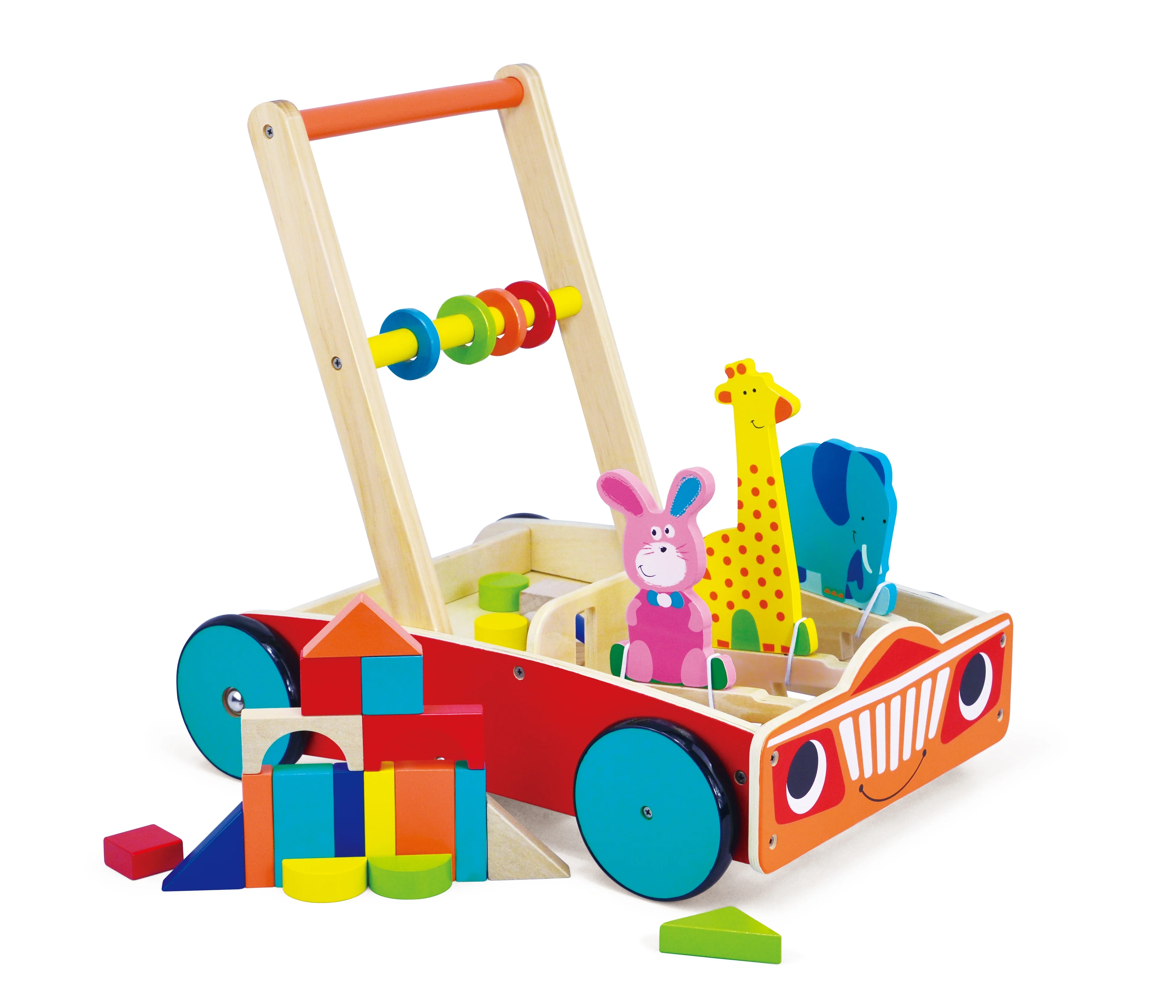 Costumeabel Wooden Wooden Baby Walker Toy Brown Activity Borangelker