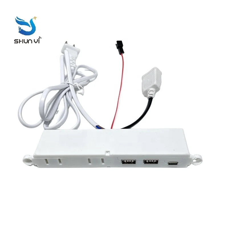 Smart Bedside Table Usb Integrated Socket Ac220V Type Fast Charging Mirror Touch Switch For Office Desk Mirror Cabinet