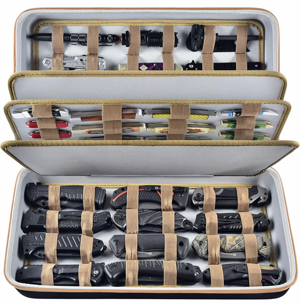 Customized Portable Eva Hard Shell Knife Display Case For Butterfly