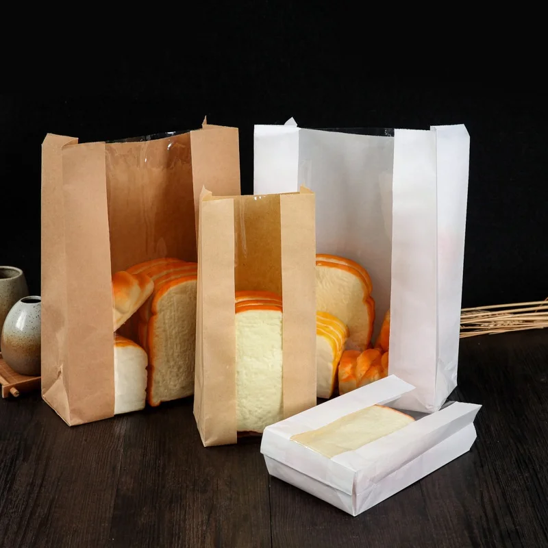 Customized disposable bread sandwich bag oil-proof baking packaging bag food grade