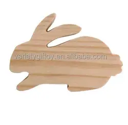 60 Pièces de Décorations en Bois de Lapin de Pâques Non