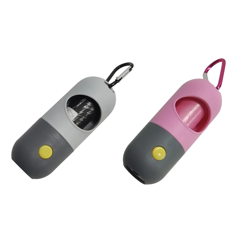 LED Light Pet Poop Bags Dispenser Dog Trash Bags Pet Garbage Bags Dispenser With Flashlight