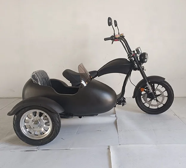 USA Warehouse Ebike Sidecar Cheap Electric Tricycle Bike with Long Range Distance Sidecar for Sale motorcycle for adults sidecar