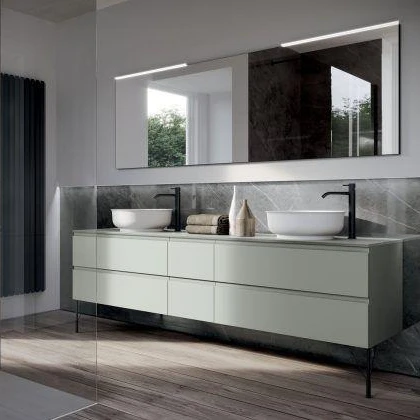 
Готовая двойная раковина Vermonhouzz, мебель для ванной комнаты, роскошный шкаф для туалетного столика с подсветкой 