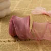 4cm rust red plain edge mermaid tulle 10 yards (bagged)