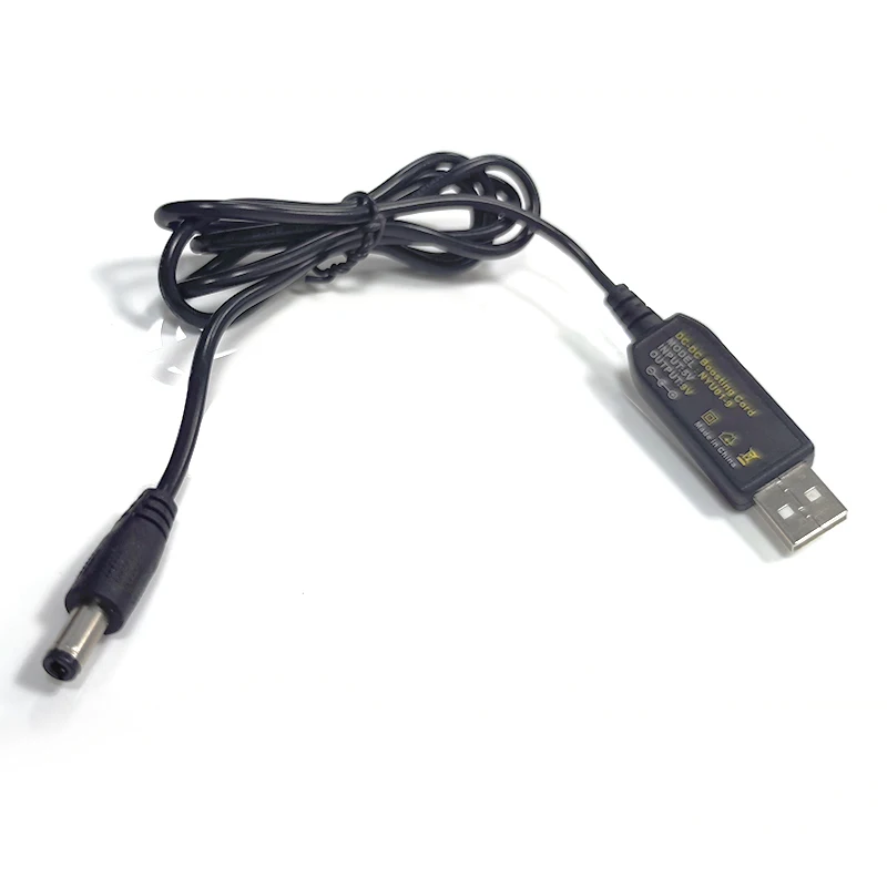 High Quality 1m Power Set up Charger 5.5x2.1 mm DC 5V to 12V USB Cable for Wifi Router Modem