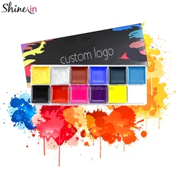 Оптовая продажа, моющийся праздничный макияж, принадлежности для покраски тела, Набор радужных красок для лица для детей