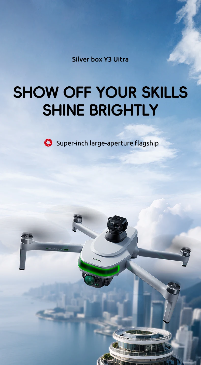 P31 Pro RC Quadcopter Brushless Motor 1080p FHD Camera Foldable Design 2KM Transmission 5G/2.4GHz App Control GPS White Drone