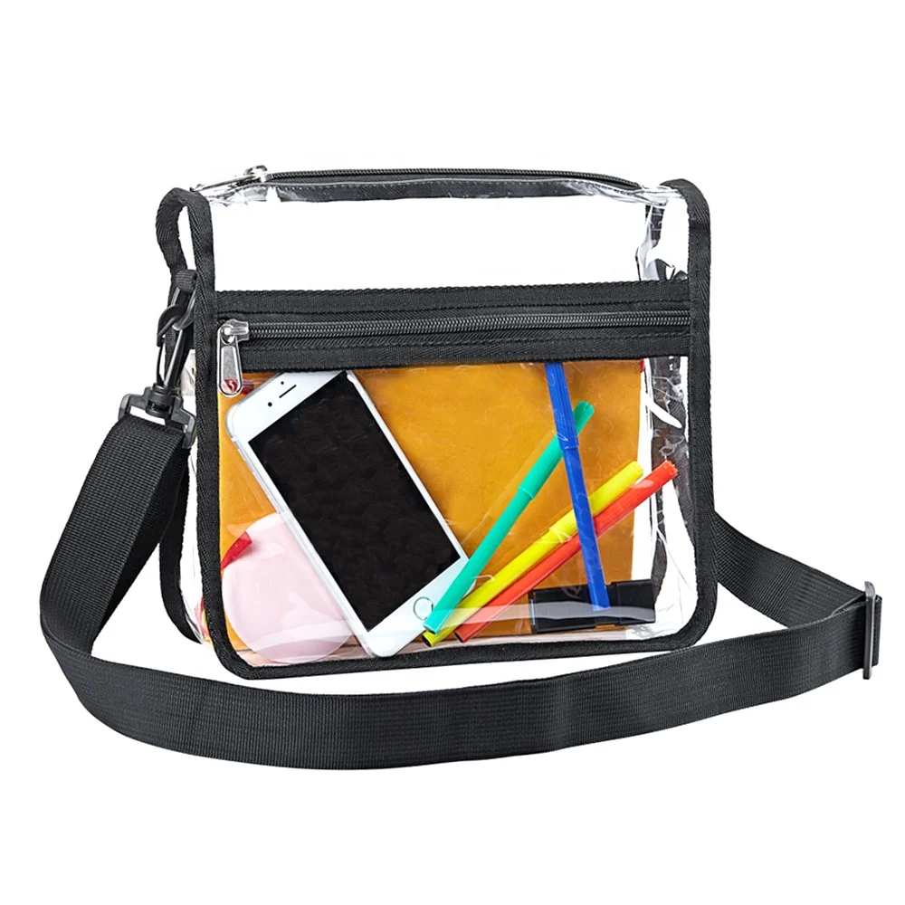 Practical Clear Shoulder Bag for Stadiums Transparent Crossbody