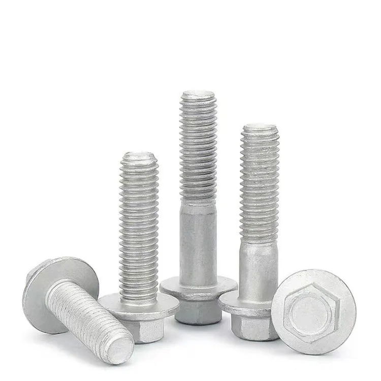 304 Stainless Steel External Hexagonal Machine Thread Flange Bolt with Pad Hexagonal Head Machine Bolts