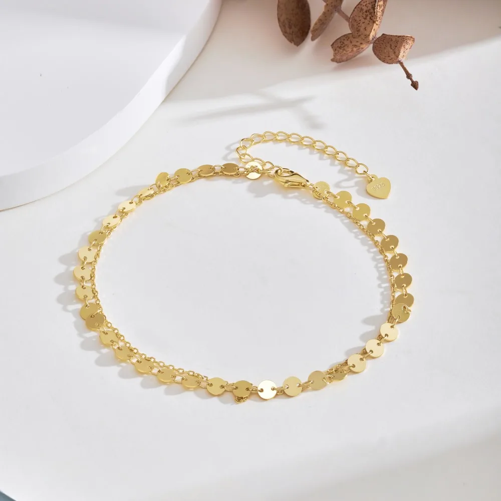 KAKODIY boutique fashion jewelry high quality custom 14K gold plated bracelet anklet 925 sterling silver beads women's anklet detail 4