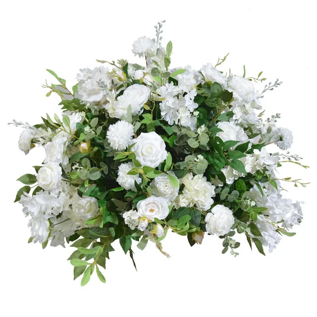 Large Artificial Flower Centerpieces Creamy White Fake Flowers Roses Balls
