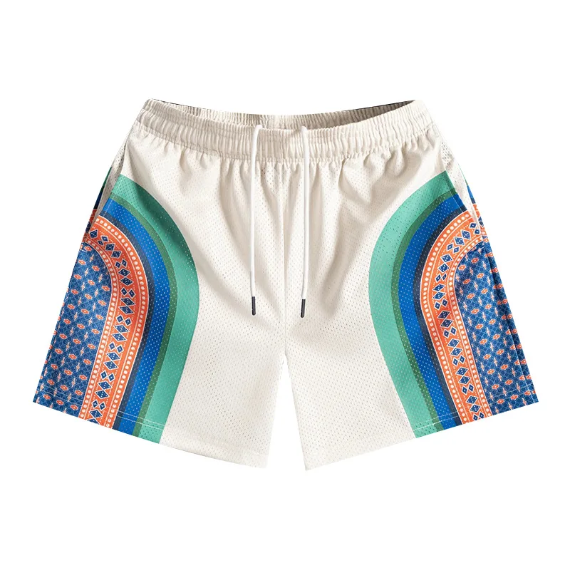 Eco été personnalisé Sublimation respirant maille RPET décontracté gymnase Boardshorts pantalons de survêtement vêtements d'entraînement basket-ball hommes 605_voghion.com