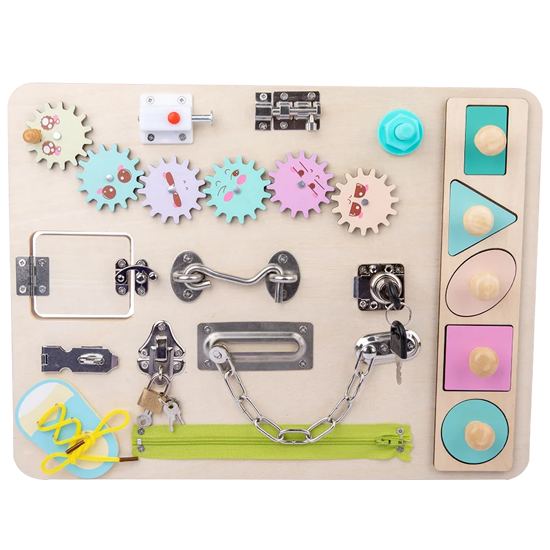 HOT Wooden Toys Other Toys Hobbies Activity Educational Baby Kids Sensory Montessori Toddler Busy Board