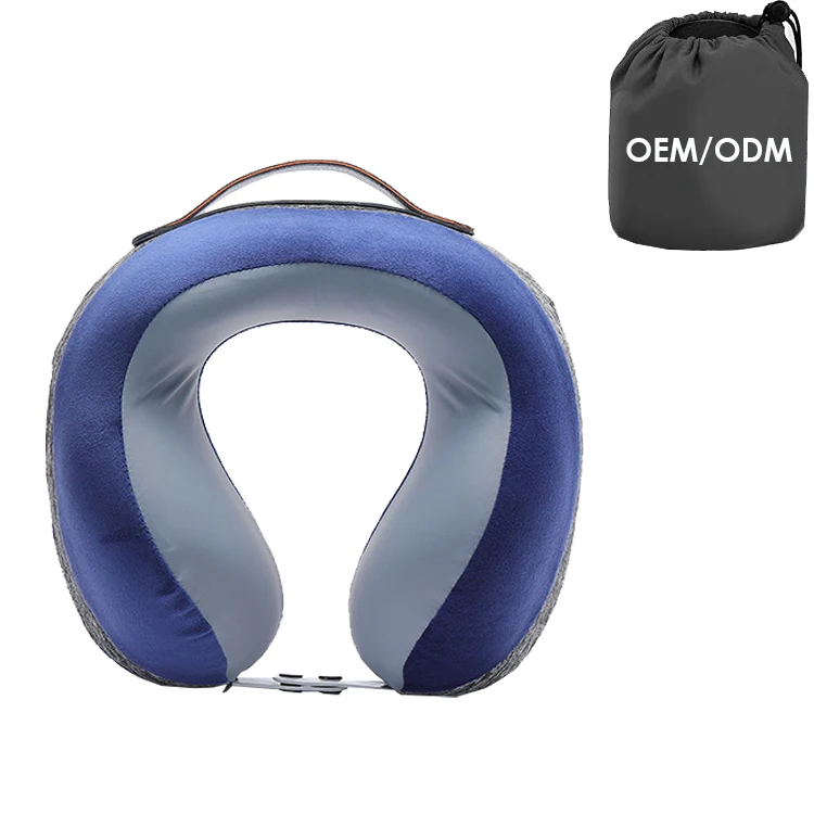 Ergonomic Breathable Soft Neck Support Travel Pillow Customization Portable Slow Rebound Memory Foam U-shaped Pillow for Travel