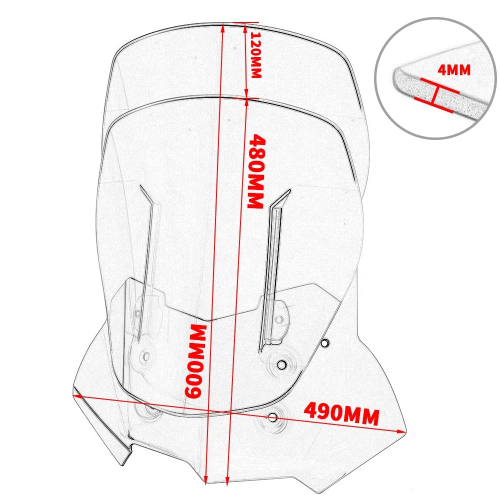 Аксессуары для ветрового стекла мотоцикла REALZION, защита ветрового стекла для BMW F750GS F850GS 2018-2020
