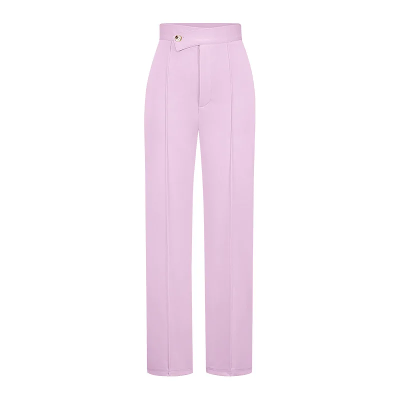 New Arrival Casual High Waist Solid Color Office Pants for Women