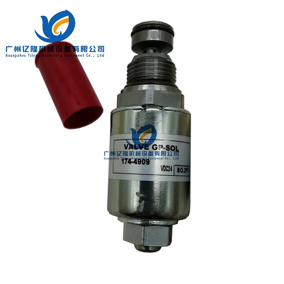 Excavator Solenoid Valve 174-4909 D6N D6R D7R Tractor Parts Fuel Shut Off Solenoid 1744909 for CAT 3306 3316