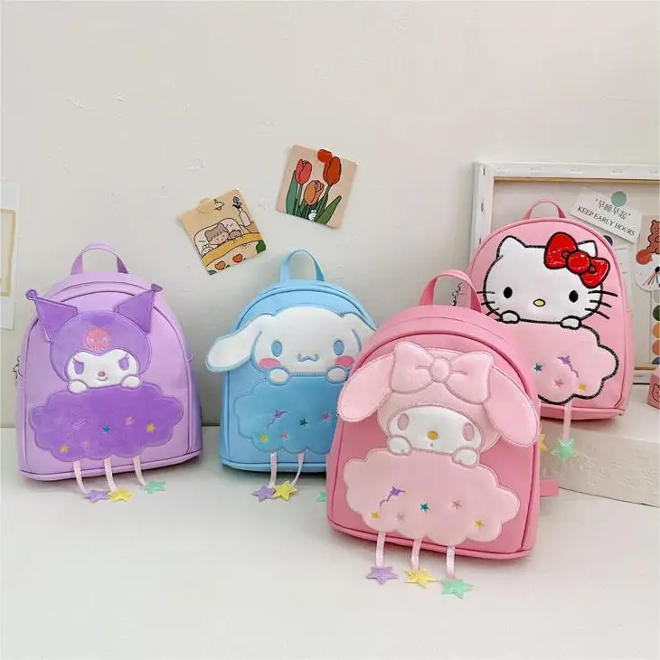 High-capacity Cartoon Cute Melody Kuromi Kitty Backpacks Waterproof ...