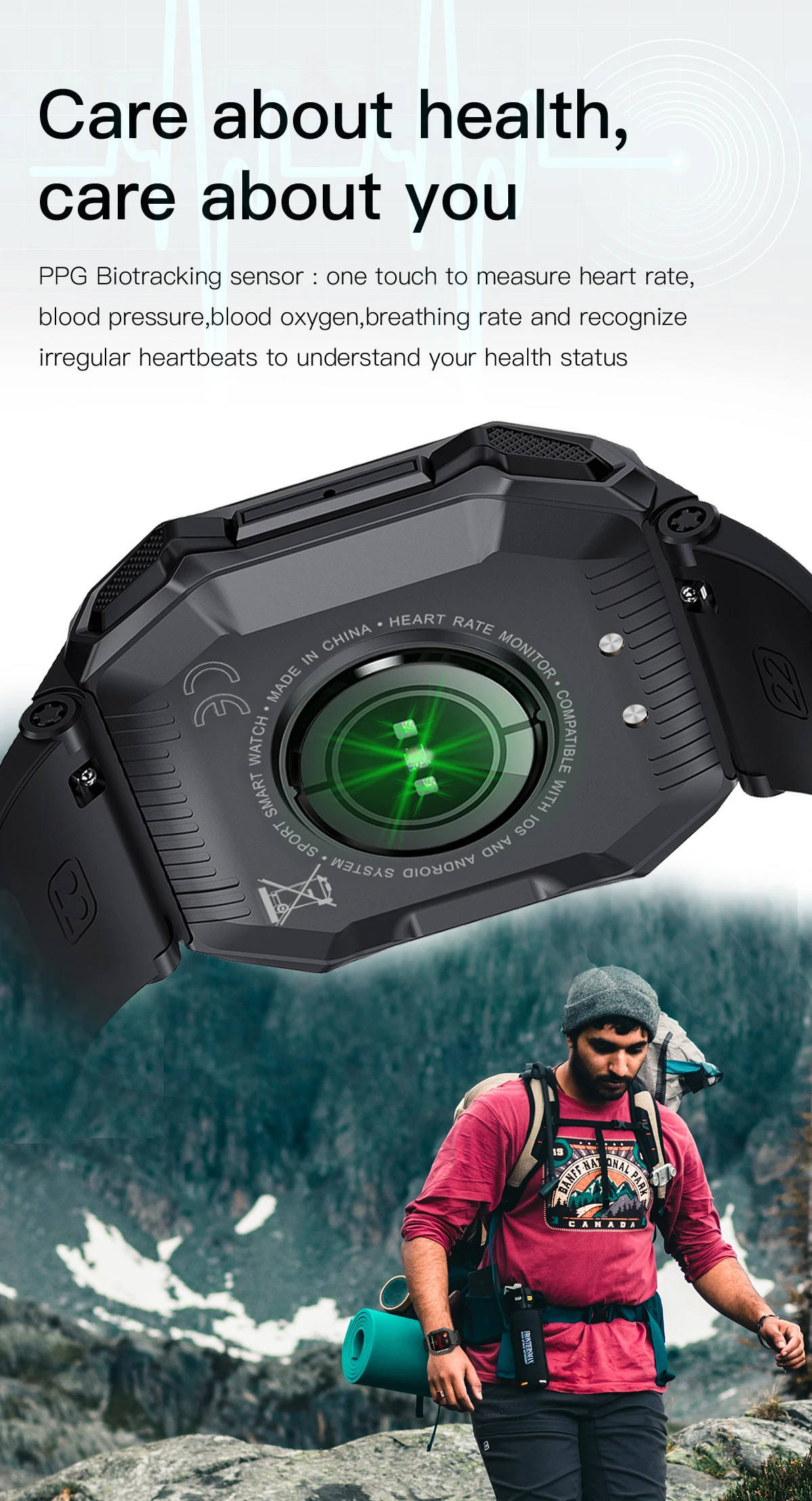 K55 Smart Watch for Man Android with Heart Rate Sport Smart Watches Bracelets IP68 Waterproof Fitness Tracker K55 Smartwatch