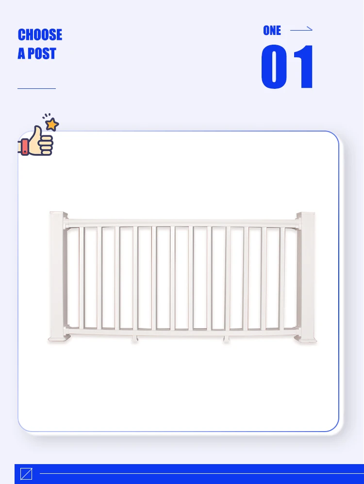 6'WX3'H PVC Plastic Stair Railing - Durable & Eco-friendly