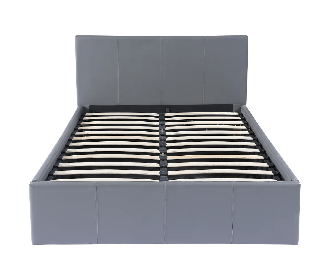 Modern Luxury Bedroom Furniture Upholstered Fabric Leather Bed King