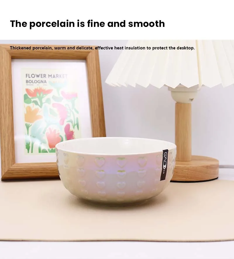 High Quality Custom Ceramic Bowl With Pearl Glazed Promotional Ceramic Bowl