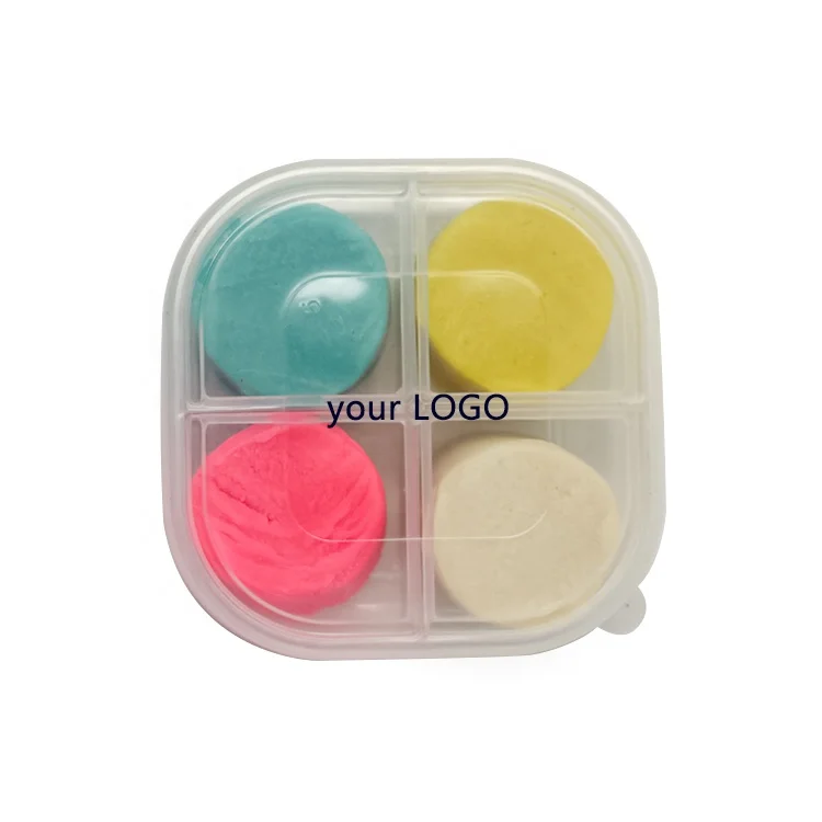 Заводская оптовая продажа детские развивающие мягкие игрушки для игры в тесто 1 унция 4 цвета маленькая квадратная пластиковая коробка