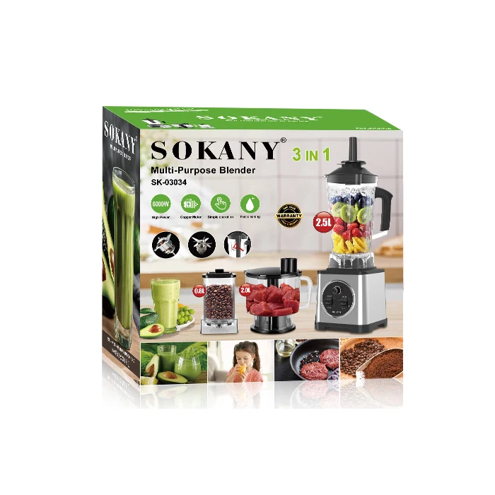 Blender – Smoothiemixer – Sapmaker – Keukenmachine – 2200W Motor – 2 Liter Kan