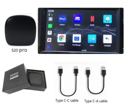 Автомобильный Android 9 ТВ приставка с беспроводной CarPlay адаптер AI Smart 4G SIM мультимедиа онлайн-плеер picasou SDM450 8-Core 4 Гб +