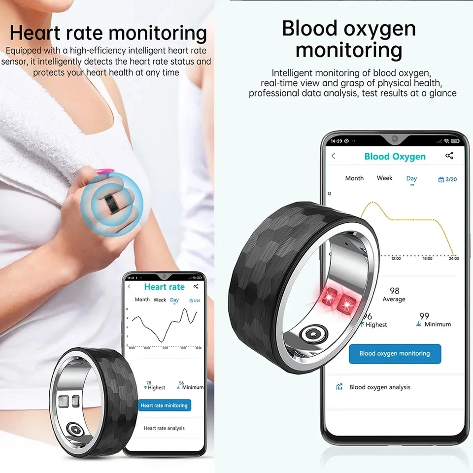 Anillo inteligente smart ring with health monitoring and tracker anello  intelligente - AliExpress
