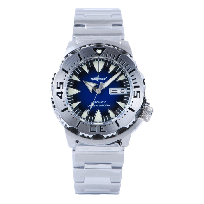 Factory Price!Free Fedex Ship HEIMDALLR Monster Sapphire 20atm Automatic Stainless Steel Sport Big Diver Dive Man Watch for Sale